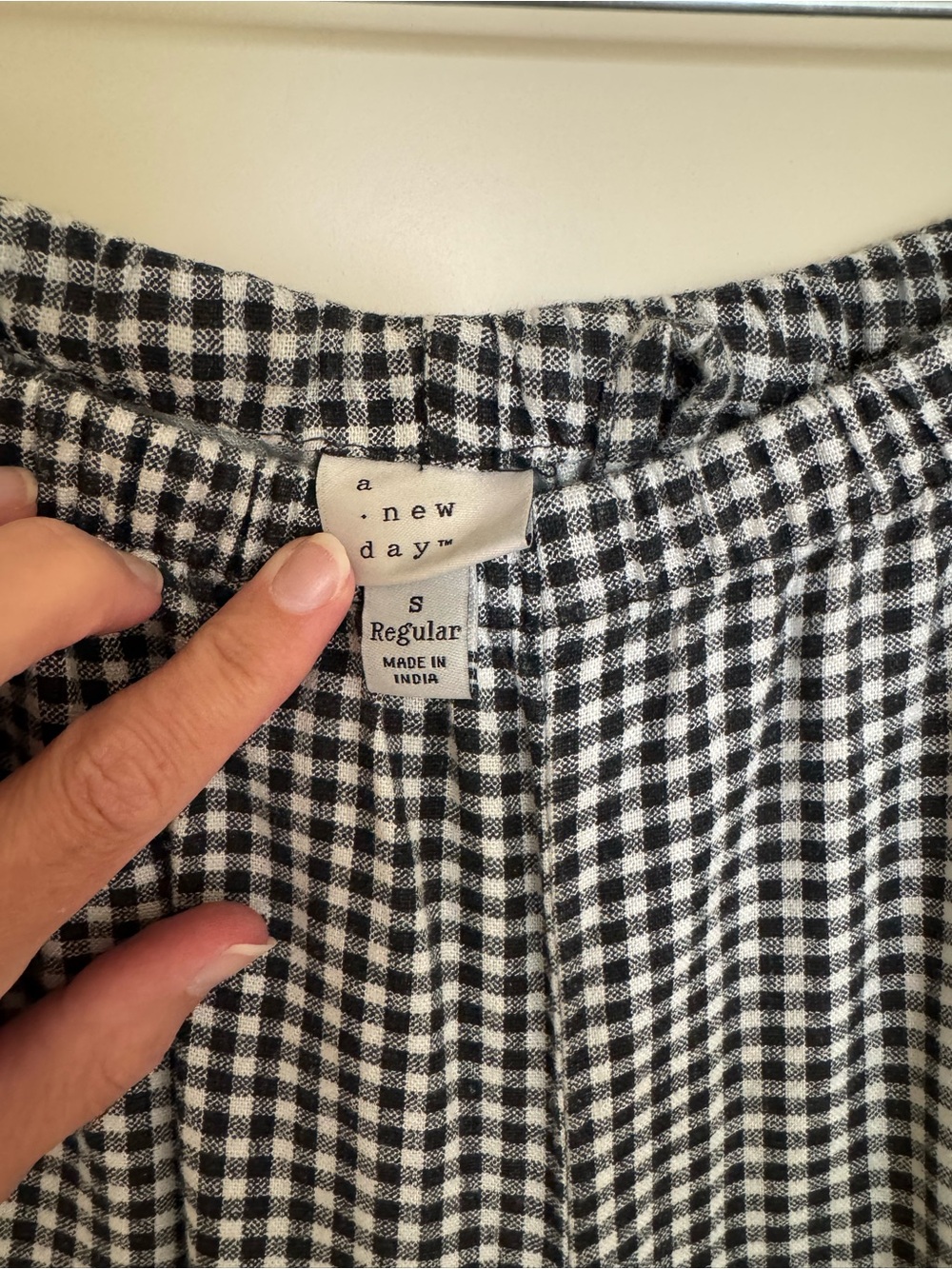 a new day Black and White Gingham pull on pants